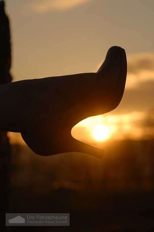 Pumps im Sonnenuntergang
