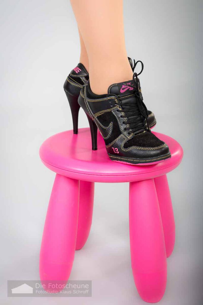 Nike High Heels in Schwarz/Pink